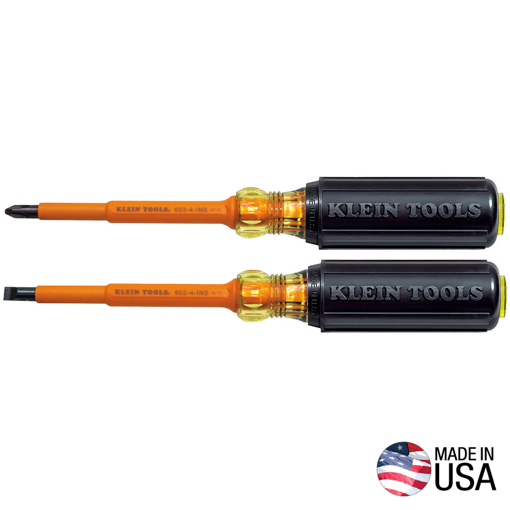33532INS Screwdriver Set, 1000V Insulated Slotted and Phillips, 2-Piece - Image