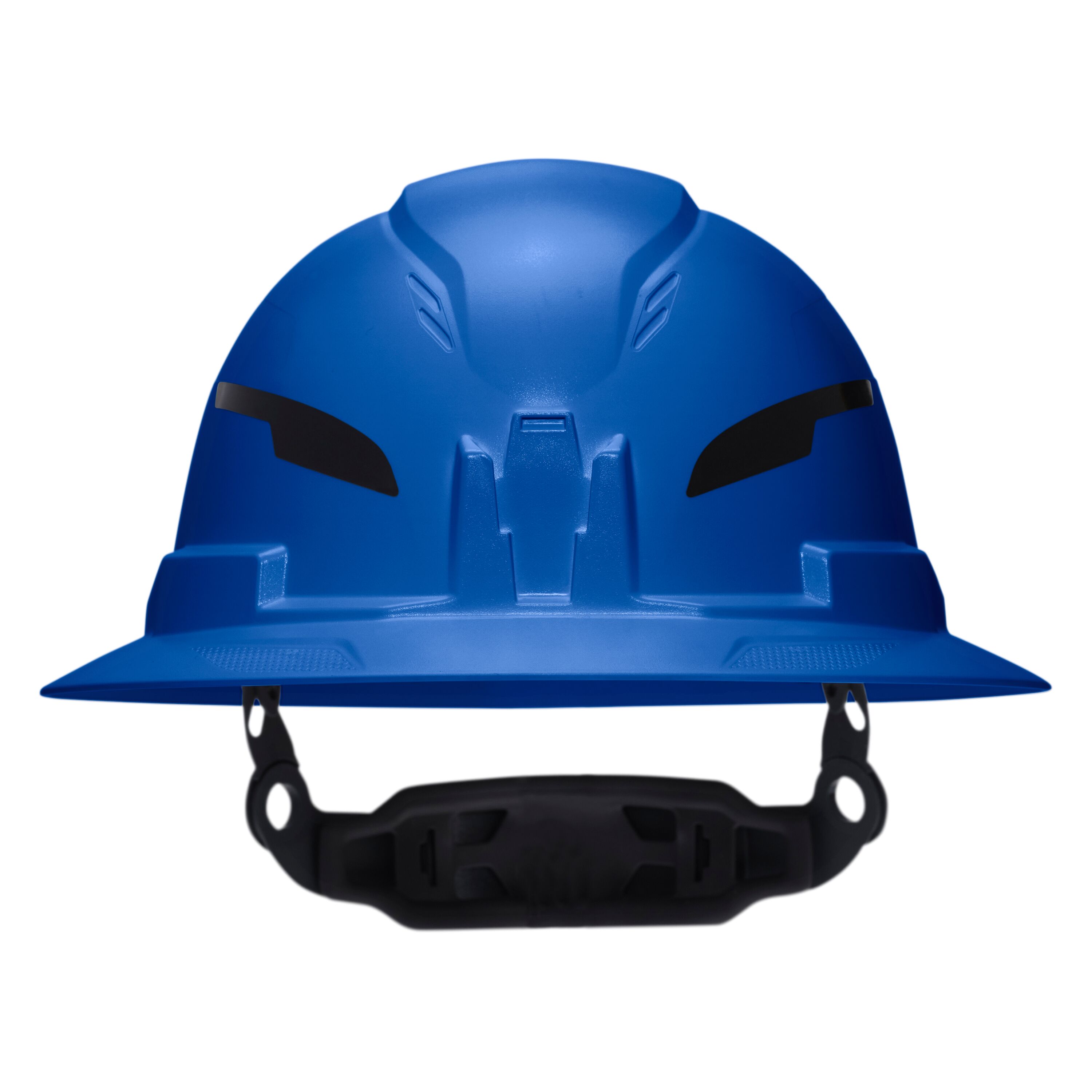 60249T2 Class E Type-2 Hard Hat, Non-Vented Full Brim Style with Strap, Blue - Image