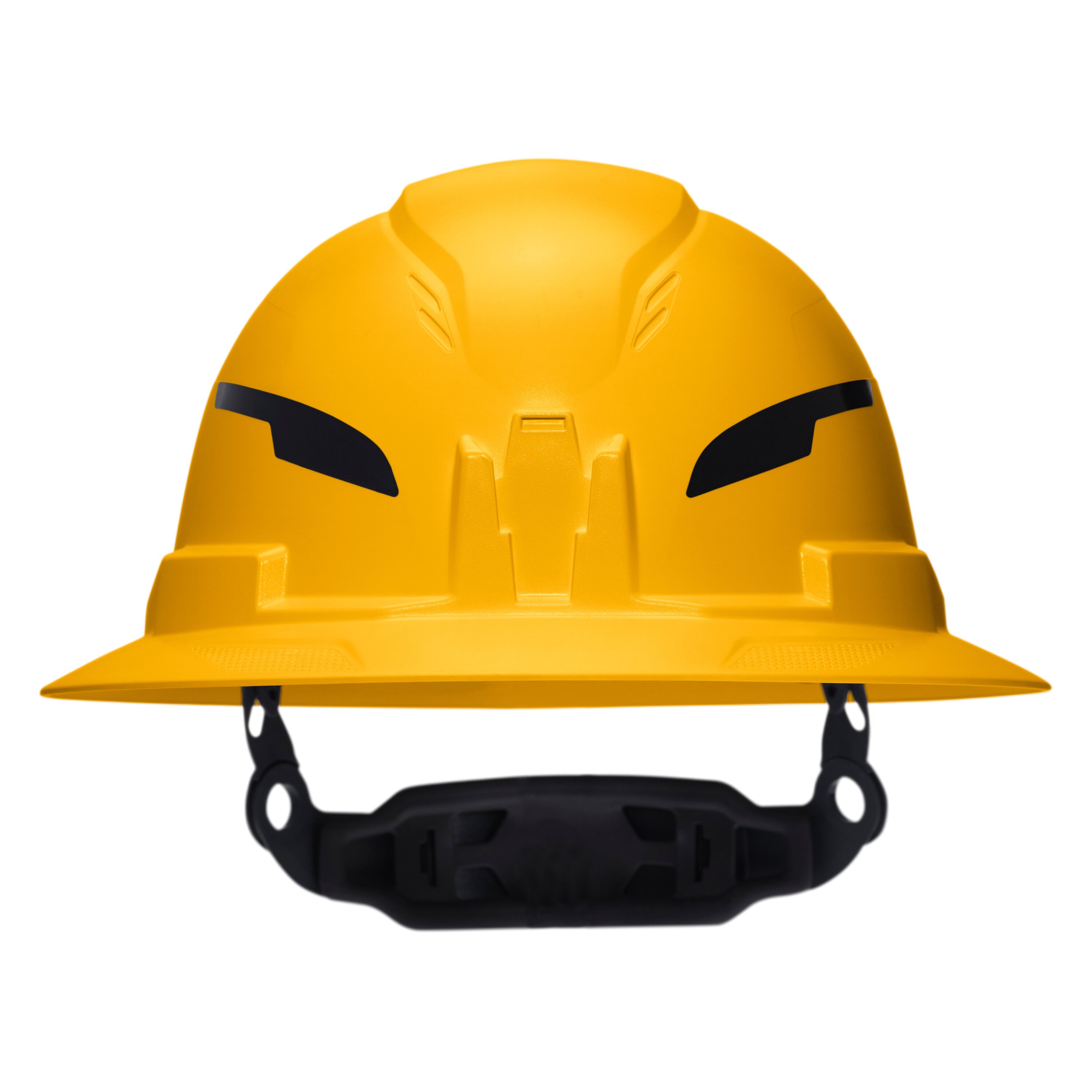 60489T2 Class E Type-2 Hard Hat, Non-Vented Full Brim Style with Strap, Yellow - Image