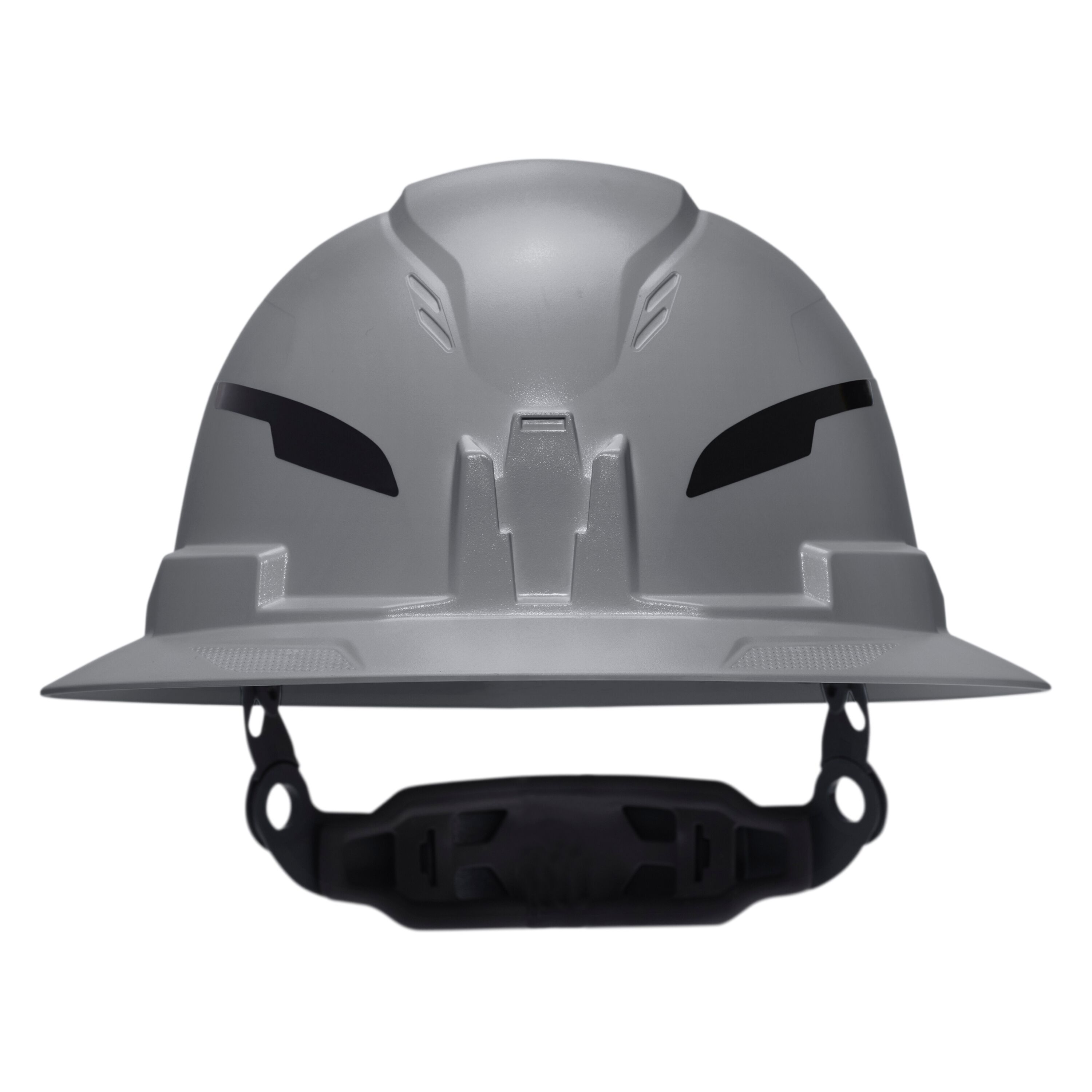 60863T2 Class E Type-2 Hard Hat, Non-Vented Full Brim Style with Strap, Gray - Image