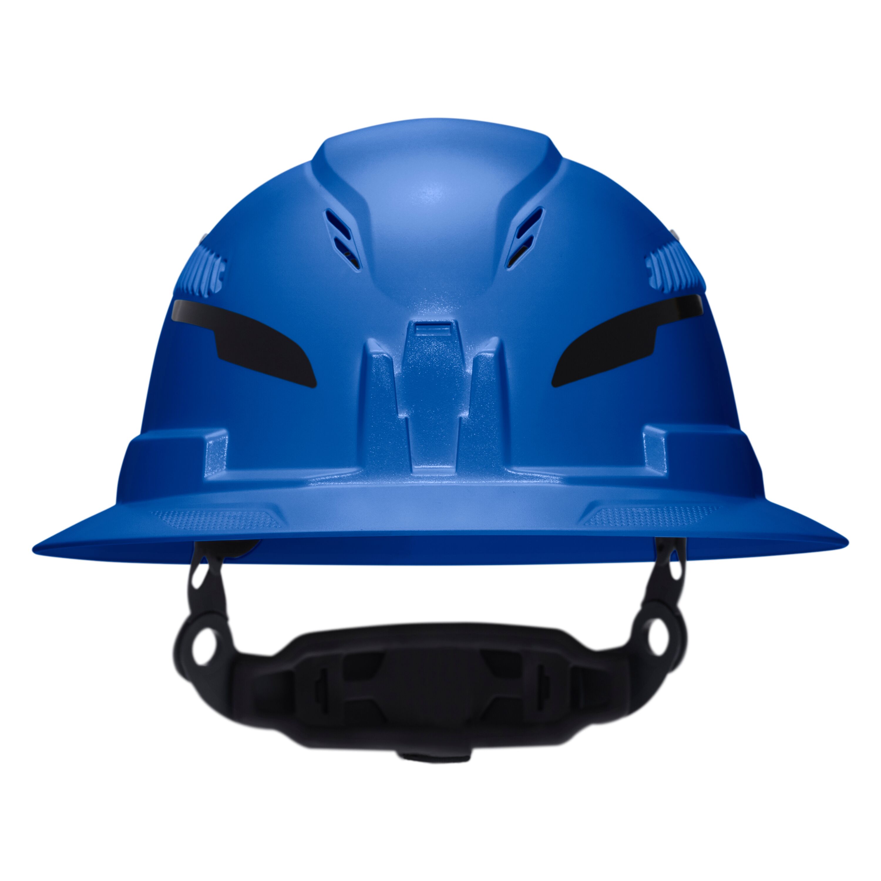 60871T2 Class C Type-2 Hard Hat, Vented Full Brim with Strap, Blue - Image