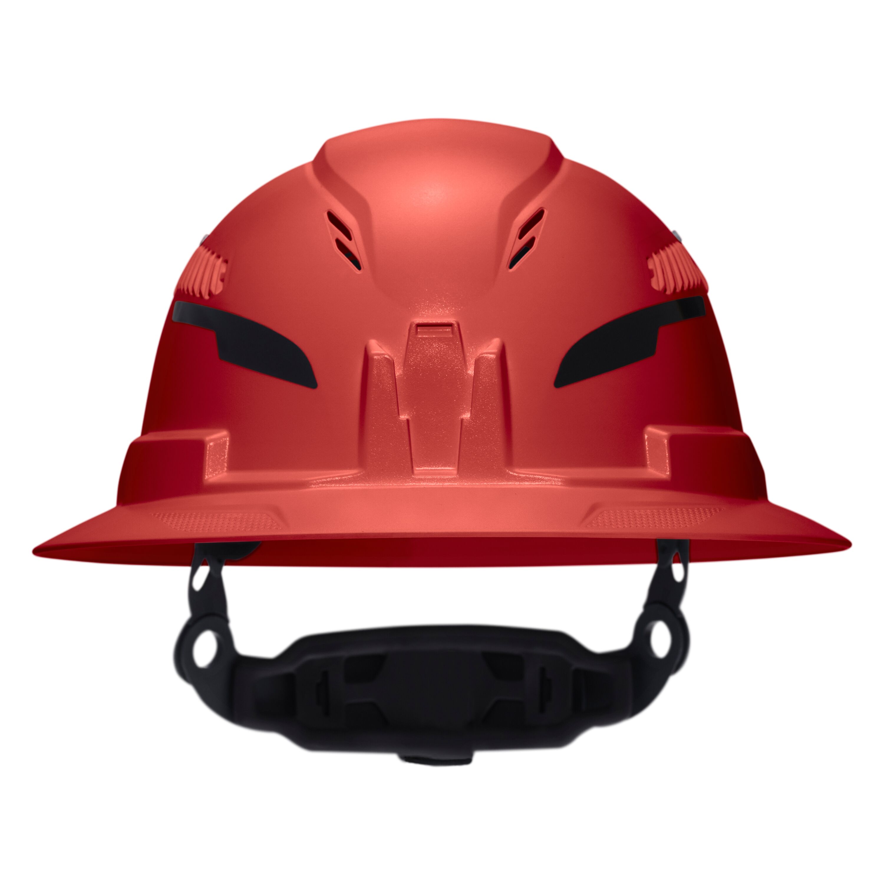 60921T2 Class C Type-2 Hard Hat, Vented Full Brim with Strap, Red - Image