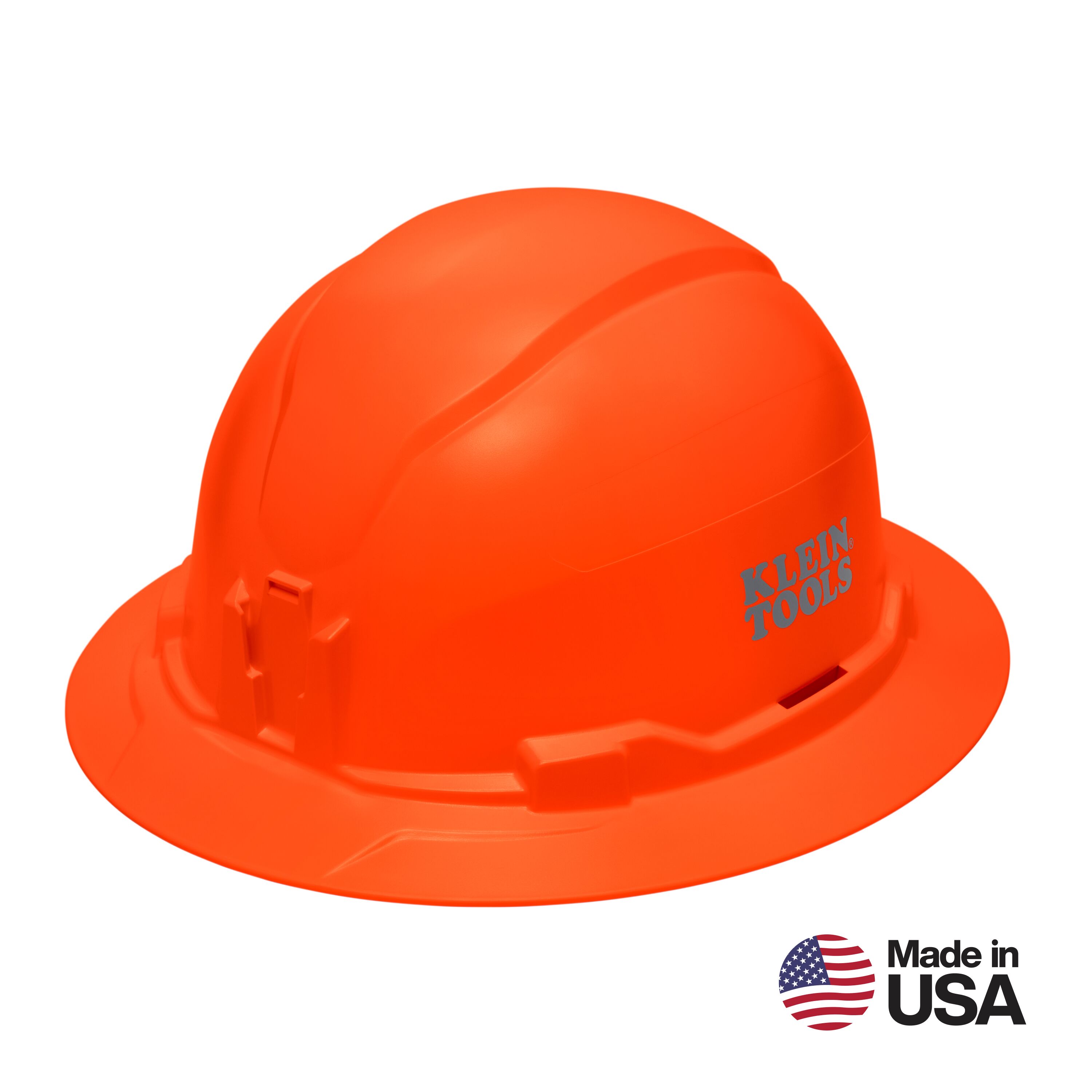 60930 Hard Hat, Non-Vented, Full Brim Style, High Visibility Orange - Image