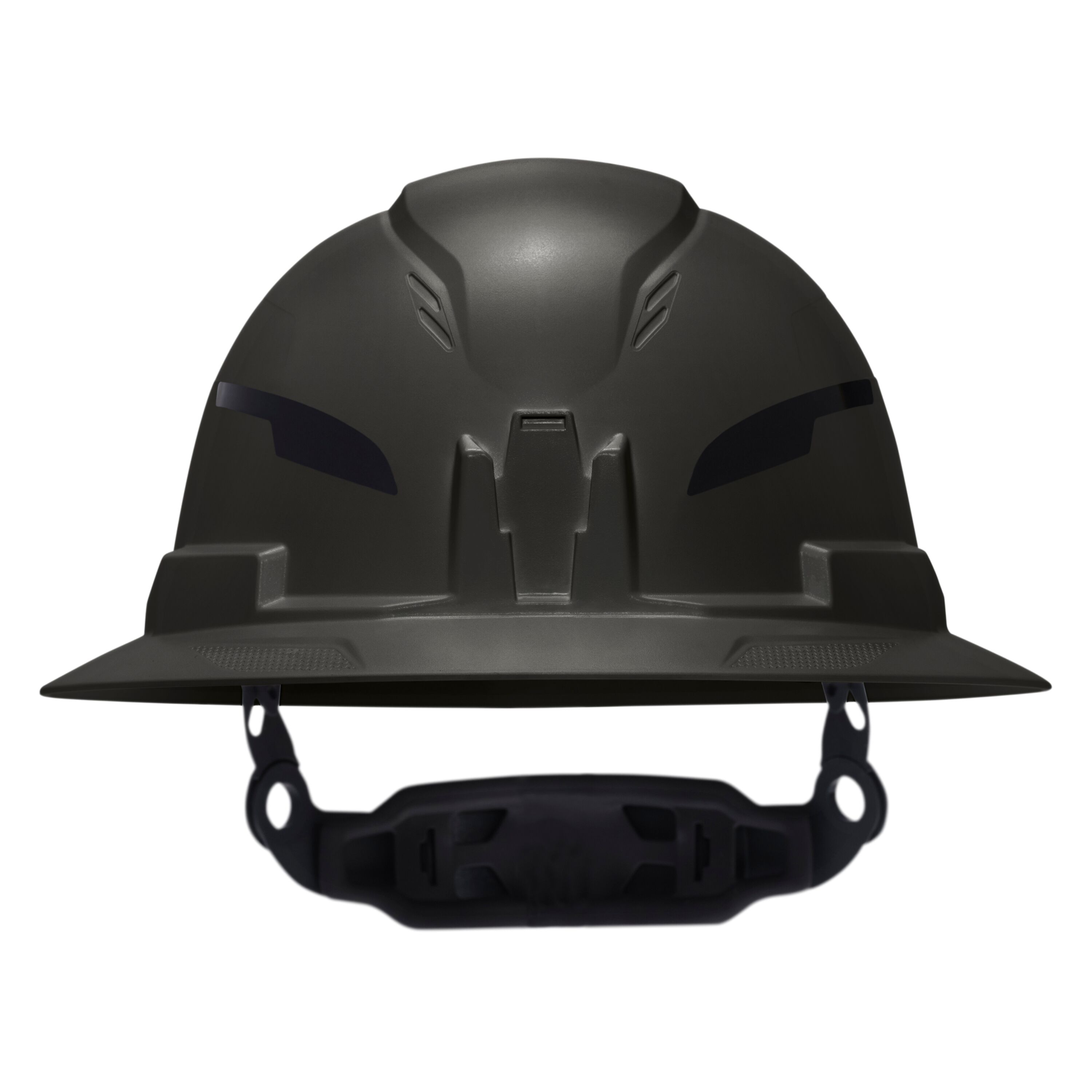 60960T2 Class E Type-2 Hard Hat, Non-Vented Full Brim Style with Strap, Black - Image