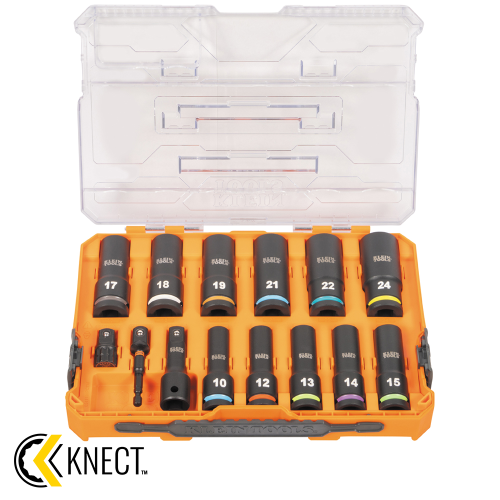 65111IMPCTM KNECT™ 1/2-Inch Drive Deep Well Impact Socket Set, Metric, 14-Piece - Image