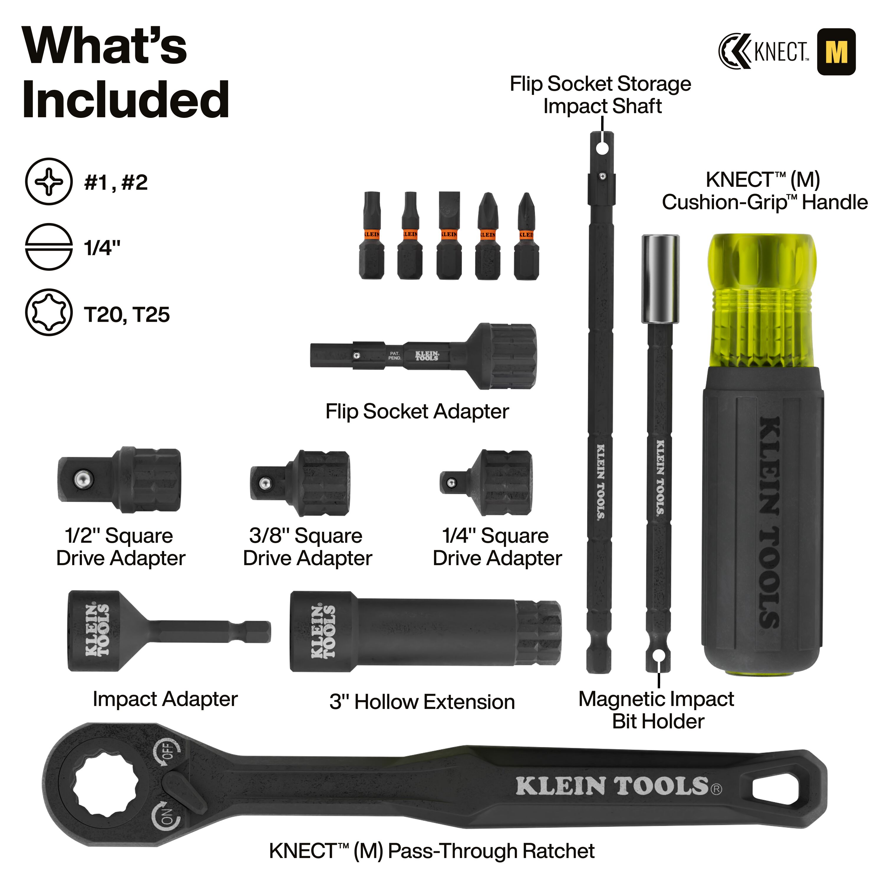 KNECT™ Complete Impact Pass Through and Flip Socket Set, 39-Piece