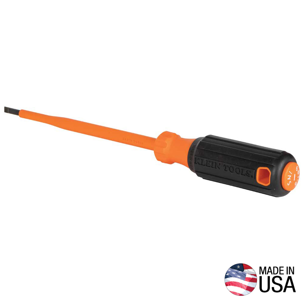 6816INS Insulated Screwdriver, 3/16-Inch Cabinet, 6-Inch Round Shank - Image