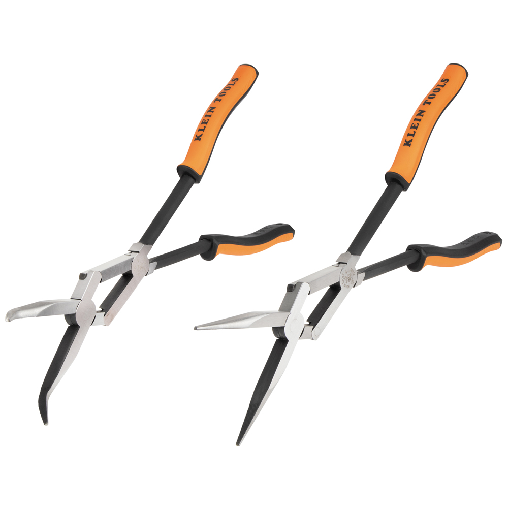 71402 Long Reach Needle Nose and Bent Nose Pliers Set, 13-Inch, 2-Piece - Image