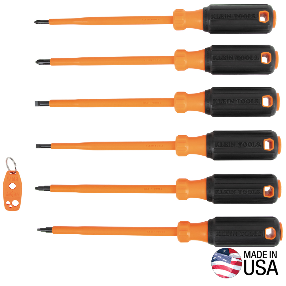 85077INSR Insulated Screwdriver Set Plus Magnetizer, 7-Piece - Image