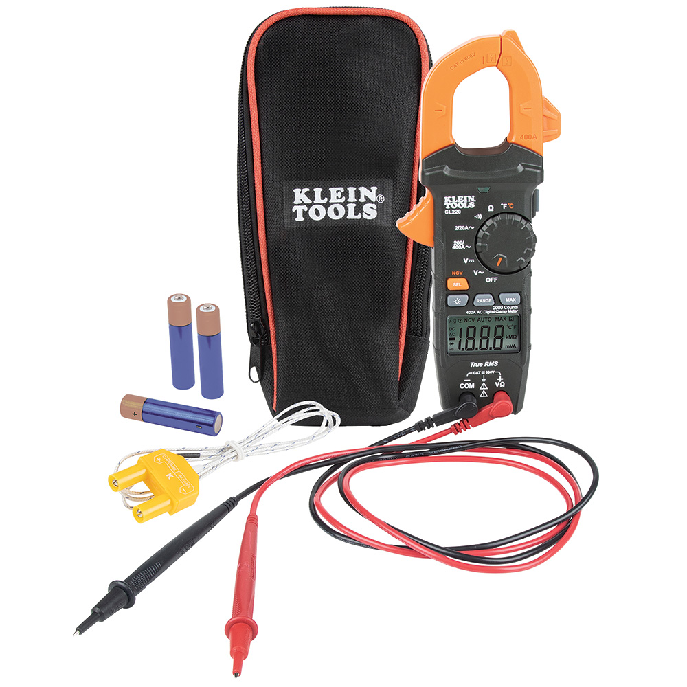 KLEI CL220 DIGITAL CLAMP METER WITH TEMP