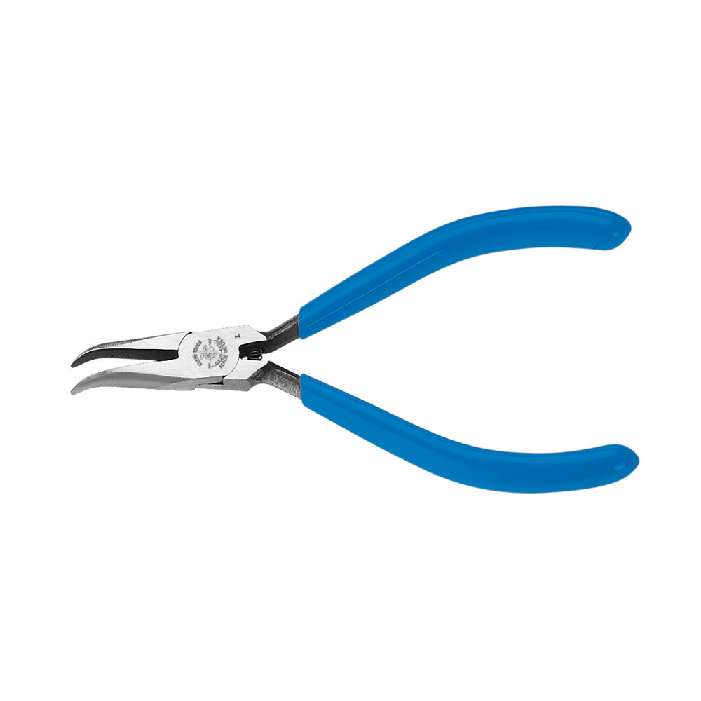 D320412C Electronics Pliers, Needle Nose with Curved Chain-Nose, 5-Inch - Image