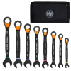 "Ratcheting Combination Slide-Lock Wrench Set, SAE, 8-Piece"