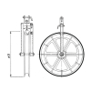 Civitella 51.R03.M1 Roldana para 1 condutor (ØD 775, carga de trabalho 6000 kgf) Image 1