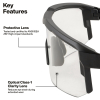 03000 Blade Safety Glasses, Clear Lens Image 1