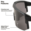 03001 Blade Safety Glasses, Shaded Gray Lens Image 1