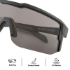 03001 Blade Safety Glasses, Shaded Gray Lens Image 2