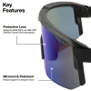 03002 Polarized Blade Safety Glasses, Blue Lens Image 1
