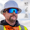 03002 Polarized Blade Safety Glasses, Blue Lens Image 2