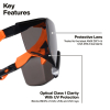 03007 Over-The-Glasses Safety Glasses, Shaded Gray Lens Image 1