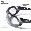 03608 Low-Profile Gasket Safety Glasses, Clear Lens Image 1