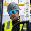 22102 Mirrored Blade Safety Glasses, Blue Lens Image 2