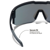 22102 Mirrored Blade Safety Glasses, Blue Lens Image 3