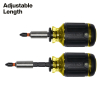 32308 8-in-1 Multi-Bit Adjustable Length Stubby Screwdriver Image 2