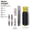 32500 Multi-Bit Screwdriver/Nut Driver, 11-in-1, Ph, Sl, Sq, TORX® Bits Image 1