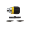 32593 Multi-Bit Ratcheting Screwdriver, 6-in-1, Stubby, Ph., Sl., Nut Bits Image 5