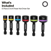 32926SM Magnetic Power Nut Setters, 2-Inch Shaft, 6-Piece Metric Image 1