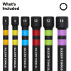 32940M Hollow Magnetic Color-Coded Power Nut Drivers, Metric, 6-Piece Image 1