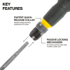 32960A Fastbit Tru-Grip Screwdriver, Phillips, Slotted Bits Image 2