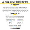 33801 ProFlex Impact Driver Bit Set, 40-Piece Image 2