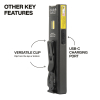 56074 Rechargeable Slim-Profile LED Pocket Flashlight with Laser Image 2