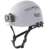 60150 Safety Helmet, Vented-Class C, with Rechargeable Headlamp, White Image