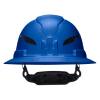 60249T2 Class E Type-2 Hard Hat, Non-Vented Full Brim Style with Strap, Blue Image