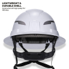 60400T2 Class E Type-2 Hard Hat, Non-Vented Full Brim Style with Chin Strap, White Image 3