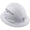 60401 Hard Hat, Vented, Full Brim Style, White Image 5