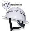 60401T2 Class C Type-2 Hard Hat, Vented Full Brim with Chin Strap, White Image 1