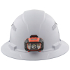 60407 Hard Hat, Vented, Full Brim with Headlamp, White Image 6