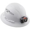60407RL Hard Hat, Vented, Full Brim with Rechargeable Headlamp, White Image 6