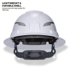 60407T2RL Class C Type 2 Hard Hat, Vented Full Brim with Chin Strap and Headlamp Image 6