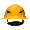 60489T2 Class E Type-2 Hard Hat, Non-Vented Full Brim Style with Strap, Yellow Image