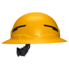 60489T2 Class E Type-2 Hard Hat, Non-Vented Full Brim Style with Strap, Yellow Image 8