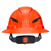 60860T2 Class E Type-2 Hard Hat, Non-Vented Full Brim Style with Strap, Orange Image 7