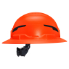 60860T2 Class E Type-2 Hard Hat, Non-Vented Full Brim Style with Strap, Orange Image 8