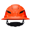 60861T2 Class C Type-2 Hard Hat, Vented Full Brim with Strap, Orange Image