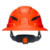 60861T2 Class C Type-2 Hard Hat, Vented Full Brim with Strap, Orange Image 9