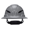 60863T2 Class E Type-2 Hard Hat, Non-Vented Full Brim Style with Strap, Gray Image