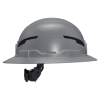 60863T2 Class E Type-2 Hard Hat, Non-Vented Full Brim Style with Strap, Gray Image 8